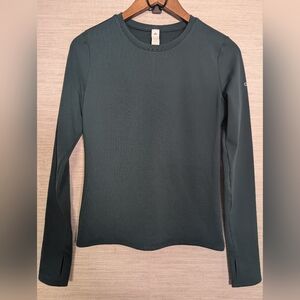ALO Yoga Airbrush Winter Warm Long Sleeve Top Midnight Green Small